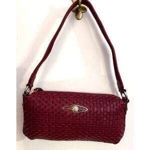 Elliot and Lucca Red Leather Weaved Bag